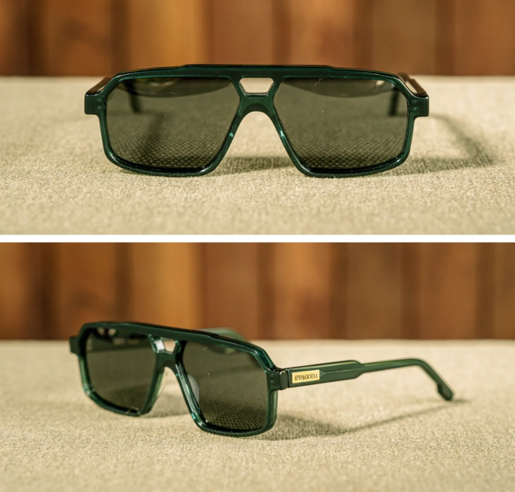 OG22 Bottle green, green lens