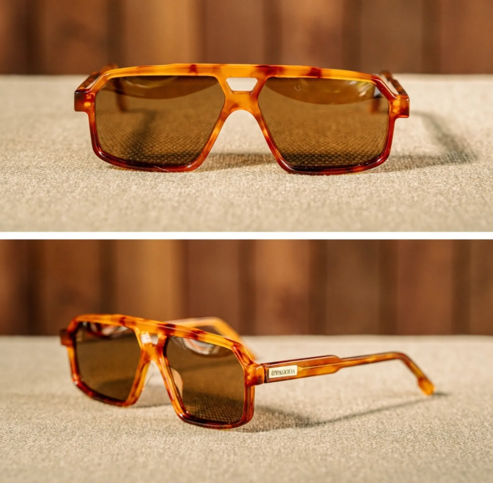 OG22 Amber tortoise, brown lens